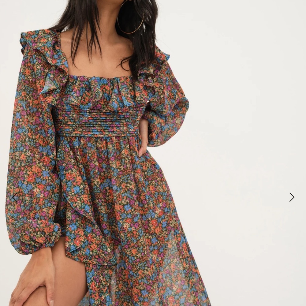 For Love and Lemons Brittany Midi Dress (M)